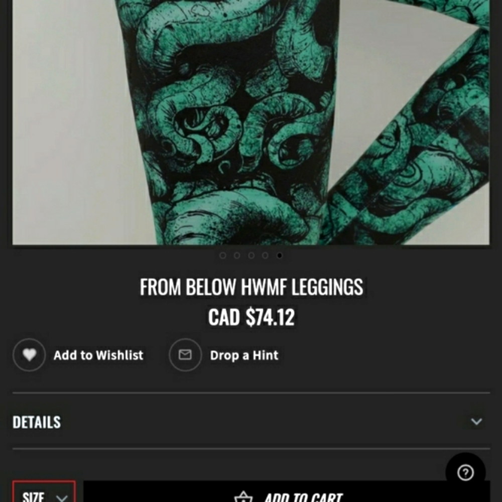 👾 BLACKMILK - "From Below" High Waisted MF Leggings - Picture 7 of 11